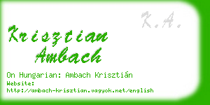 krisztian ambach business card